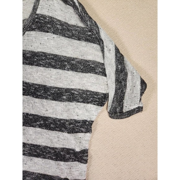 Soprano Shirt Womens Large L Knit Made In USA Striped Dolman‎ Sleeve 3/4 V Neck - Picture 4 of 12